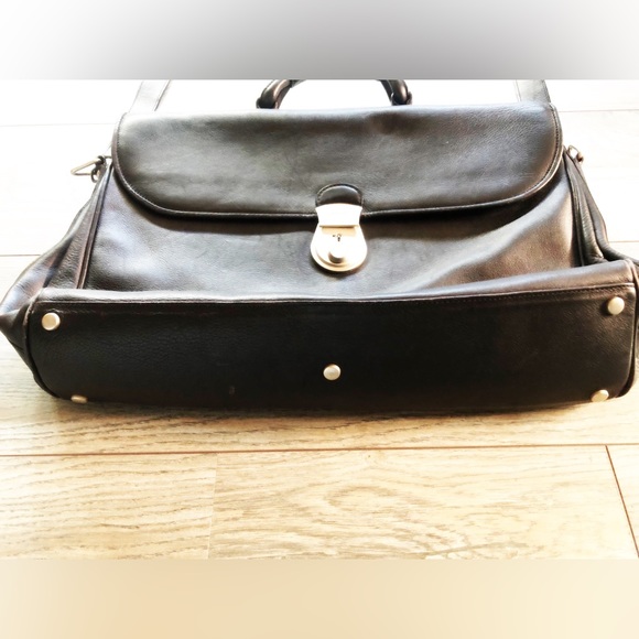 Vintage black leather Bally briefcase attaché bag - Picture 4 of 10